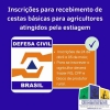 Abertas as incrições para recebimento de cestas básicas