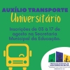 Abertas as inscrições para auxílio transporte universitário