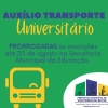 Prorrogado o prazo para inscrições do Auxílio Transporte Universitário