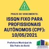 Prorrogado o prazo de vencimento do ISSQN fixo.